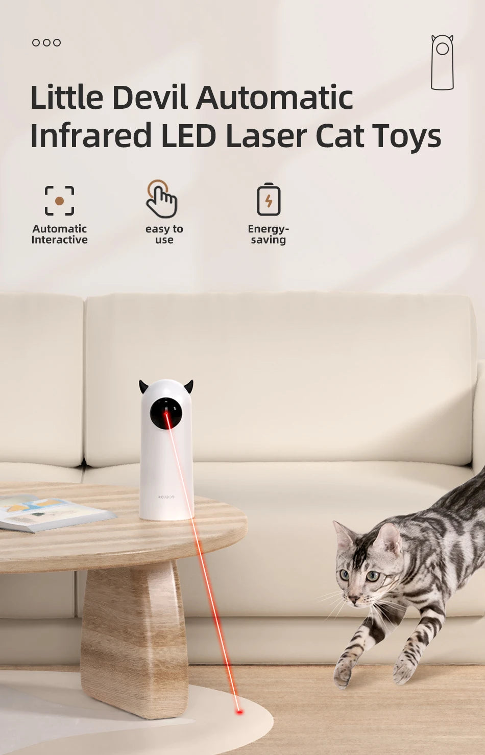 TenderPulse Smart Interactive Pet Toy Bea